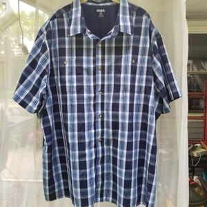King size 3xl Shirt blue plaid